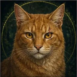Sunscar portrait in the Original Clan Cats